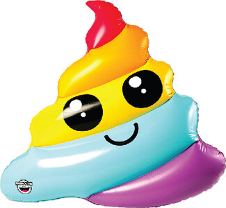 VINYL POOL FLOAT (BIG MOUTH) 4 64" x 61" x 17" Unicorn Poop